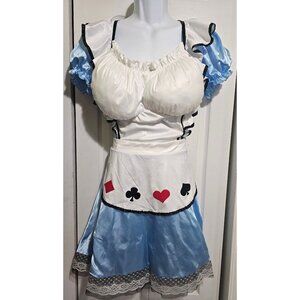 Alex in Wonderland Alice Costume Men's Medium Drag Queen Dress Crossdress Funny